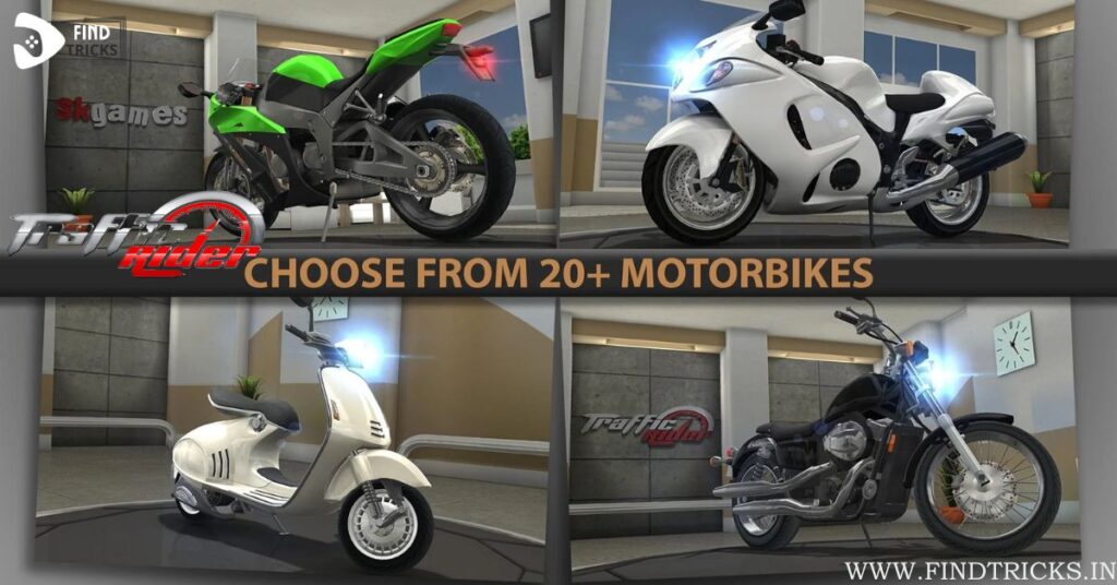 VARIETY OF DIFFERENT MOTORBIKES